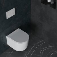Унитаз подвесной Roxen Simple Compact в комплекте с инсталляцией StounFix Dual Fresh 6 в 1 919136 (кнопка: хром матовый) - Превью изображения №14 — Интернет-магазин ПроЗаказ