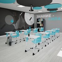 Ученический стол Sheffilton SHT-T-TN27 г5-7 (одн. береза/алюминиевый металлик/серый) - Превью изображения №11 — Интернет-магазин ПроЗаказ