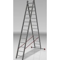 Лестница-стремянка Новая высота NV 522 двухсекционная индустриальная 2x14 ступеней - Превью изображения №3 — Интернет-магазин ПроЗаказ