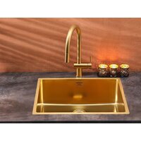 Кухонная мойка Reginox New York 50x40 (L) OKG Comfort Gold Flax R35160 - Превью изображения №7 — Интернет-магазин ПроЗаказ