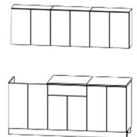 Готовая кухня Артём-Мебель Лана СН-113 без стекла 1.8 (бетон спаркс лайт/бетон спаркс) - Превью изображения №5 — Интернет-магазин ПроЗаказ