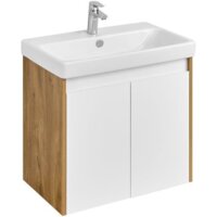 Акватон Тумба с умывальником Сканди Doors 70 1A2789K0SDZ90 (белый/дуб рустикальный)