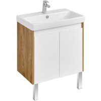  Акватон Тумба с умывальником Сканди Doors 70 1A2789K0SDZ90 (белый/дуб рустикальный) - Превью изображения №3 — Интернет-магазин ПроЗаказ