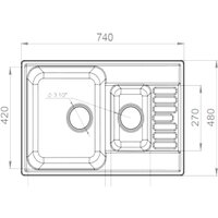 Кухонная мойка GranFest QUARZ Z-21K (серый) - Превью изображения №3 — Интернет-магазин ПроЗаказ