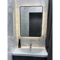 Зеркало с подсветкой  EMZE 60x80 LED.UV.SMART.60.80.CHE.4K (черный с УФ-окантовкой и подсветкой) - Превью изображения №1 — Интернет-магазин ПроЗаказ
