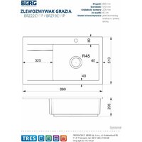 Кухонная мойка Berg Grazia BRZ19C11P - Превью изображения №6 — Интернет-магазин ПроЗаказ