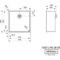 Кухонная мойка Kernau KSS U 45 1B SS Smooth - Превью изображения №2 — Интернет-магазин ПроЗаказ