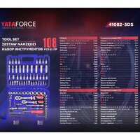 Универсальный набор инструментов Yataforce YF-41082-5DS (108 предметов) - Превью изображения №5 — Интернет-магазин ПроЗаказ
