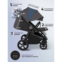 Коляска прогулочная «книга» Sweet Baby Contente Plus Basic (серый) - Превью изображения №3 — Интернет-магазин ПроЗаказ