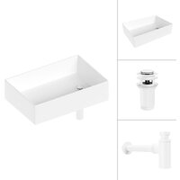 Lauter 21518-1 + клапан 21190W + сифон 21635W (белый матовый)