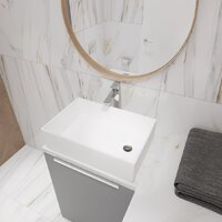 Умывальник Lauter 21518-1 + клапан 21190W + сифон 21635W (белый матовый) - Превью изображения №8 — Интернет-магазин ПроЗаказ