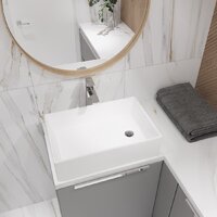 Умывальник Lauter 21518-1 + клапан 21190W + сифон 21635W (белый матовый) - Превью изображения №4 — Интернет-магазин ПроЗаказ