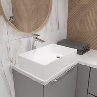 Умывальник Lauter 21518-1 + клапан 21190W + сифон 21635W (белый матовый) - Превью изображения №6 — Интернет-магазин ПроЗаказ
