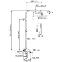 Душевая система  Wasserkraft A174.258.217.CB - Превью изображения №3 — Интернет-магазин ПроЗаказ