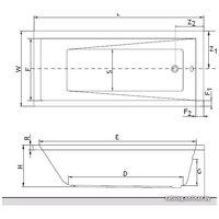 Ванна Excellent Wave 180x80 (с ножками) - Превью изображения №2 — Интернет-магазин ПроЗаказ