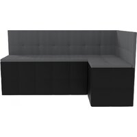 Угловой диван Sundays Home Домино (рогожка/кожзам, серый) - Превью изображения №2 — Интернет-магазин ПроЗаказ