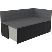 Угловой диван Sundays Home Домино (рогожка/кожзам, серый) - Превью изображения №3 — Интернет-магазин ПроЗаказ