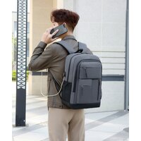 Городской рюкзак Miru Sallerus 15.6 (серый) - Превью изображения №12 — Интернет-магазин ПроЗаказ