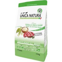 Unica Natura Mono для средних и крупных пород ягненок 12 кг