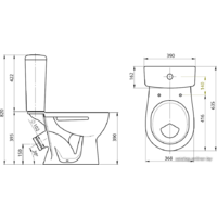 Унитаз напольный Santeri Орион Стандарт (1.P400.8.S00.00B.F) - Превью изображения №2 — Интернет-магазин ПроЗаказ