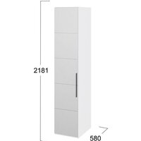 Шкаф-пенал Трия Наоми СМ-208.07.02 L (белый глянец) - Превью изображения №2 — Интернет-магазин ПроЗаказ