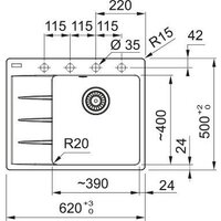 Кухонная мойка Franke Centro CNG 611-62 TL 114.0740.850 (оникс) - Превью изображения №3 — Интернет-магазин ПроЗаказ