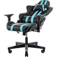 Игровое (геймерское) кресло Mio Tesoro Control 8051 (черный/синий) - Превью изображения №2 — Интернет-магазин ПроЗаказ