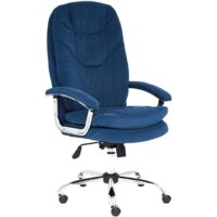 Офисное кресло TetChair Softy LUX (флок, синий) - Превью изображения №1 — Интернет-магазин ПроЗаказ