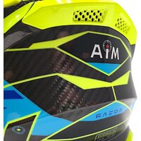 Мотошлем AIM RH855 Carbon Razor RH855R-DYB-XS (XS, желтый/синий) - Превью изображения №10 — Интернет-магазин ПроЗаказ