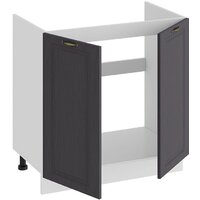 Шкаф напольный Трия Лина 1Н8М (белый/графит) - Превью изображения №2 — Интернет-магазин ПроЗаказ