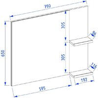  Lauter Зеркало Adri 79 (антрацит) - Превью изображения №3 — Интернет-магазин ПроЗаказ