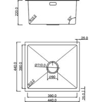 Кухонная мойка Roxen Uno 560210-44 (440*440) сатин под столешницу (с ролл-матом и дозатором) - Превью изображения №14 — Интернет-магазин ПроЗаказ