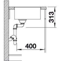 Кухонная мойка Blanco Subline 320-F (черный) - Превью изображения №4 — Интернет-магазин ПроЗаказ