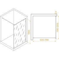 Душевая стенка RGW WA-002B 35100212-24 (черный/матовое стекло) - Превью изображения №2 — Интернет-магазин ПроЗаказ