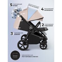 Коляска прогулочная «книга» Sweet Baby Contente Plus Basic (бежевый) - Превью изображения №6 — Интернет-магазин ПроЗаказ