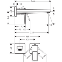 Смеситель Hansgrohe Metropol 74526000 - Превью изображения №2 — Интернет-магазин ПроЗаказ