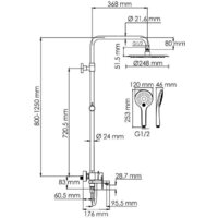Душевая система  Wasserkraft A174.258.078.CB - Превью изображения №3 — Интернет-магазин ПроЗаказ