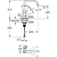Смеситель Grohe Start 304702430 - Превью изображения №4 — Интернет-магазин ПроЗаказ