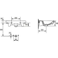 Умывальник Cersanit CARINA 55 55x40 - Превью изображения №5 — Интернет-магазин ПроЗаказ