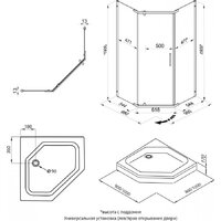Душевой уголок Triton Дека-Блэк 100х100 (без поддона) - Превью изображения №11 — Интернет-магазин ПроЗаказ