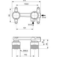 Скрытый механизм Ideal Standard Standard A1313NU - Превью изображения №2 — Интернет-магазин ПроЗаказ