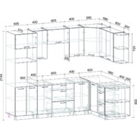Готовая кухня Интерлиния Мила Лайт 1.68x2.6 правая (персидский жемчуг/антрацит/травертин серый) - Превью изображения №4 — Интернет-магазин ПроЗаказ