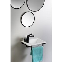 Умывальник Belux Мини-1 HR1240 (черный, с каркасом, сифоном, донным клапаном) - Превью изображения №3 — Интернет-магазин ПроЗаказ