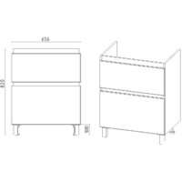  Viant Тумба под умывальник Мальта Como 70 VMAL70CO-T2Y - Превью изображения №4 — Интернет-магазин ПроЗаказ