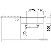 Кухонная мойка Blanco Subline 350/350-U 525987 (черный) - Превью изображения №4 — Интернет-магазин ПроЗаказ