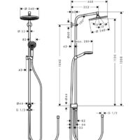 Душевая система  Hansgrohe Crometta S 240 1jet 27270000 - Превью изображения №6 — Интернет-магазин ПроЗаказ