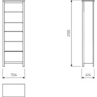 Стеллаж Mio Tesoro Сага 70 2.08.07.110.14 (белый/ясень) - Превью изображения №5 — Интернет-магазин ПроЗаказ