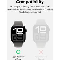 Защитная пленка Ringke Защитная Пленка Ringke Dual Easy Pro 2шт для Apple Watch 11 / 10 42 mm - Превью изображения №3 — Интернет-магазин ПроЗаказ