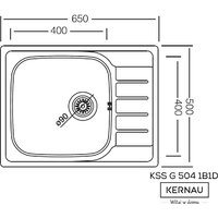 Кухонная мойка Kernau KSS G 504 1B1D Smooth - Превью изображения №2 — Интернет-магазин ПроЗаказ