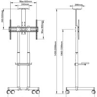 Стойка для телевизора Arm Media PT-Stand-8 (черный) - Превью изображения №2 — Интернет-магазин ПроЗаказ